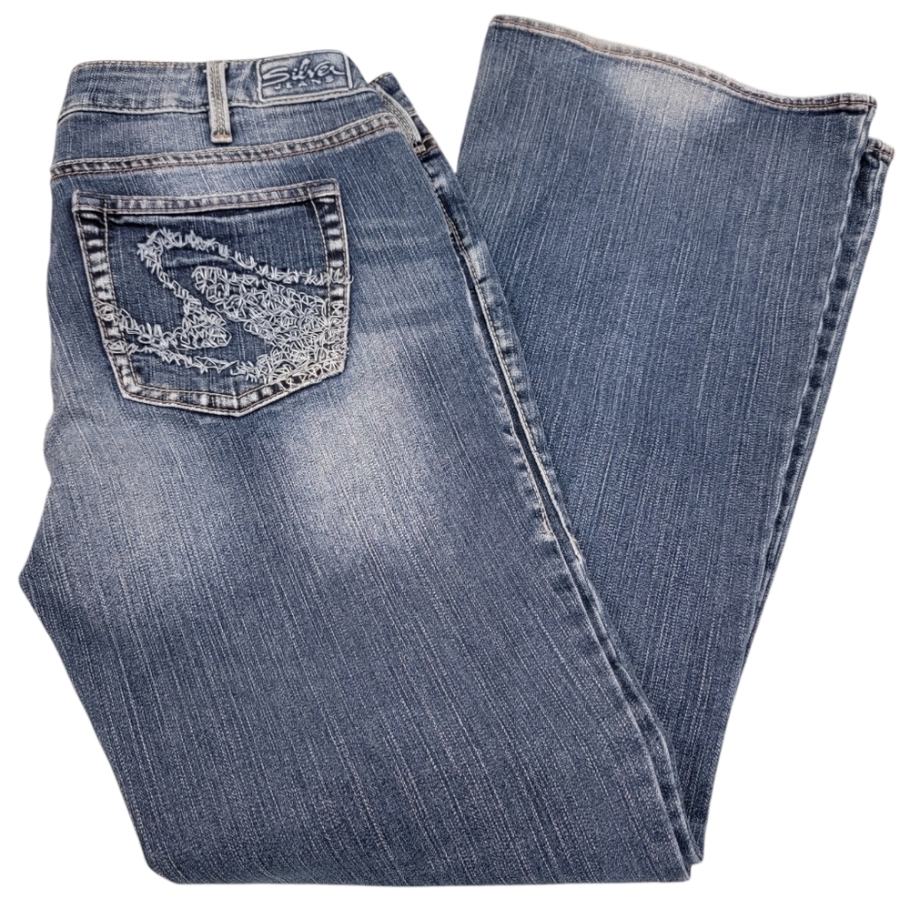 Silver Aiko Bootcut Jeans Blue Denim Y2K Festival Cowgirl Low Rise Women… - Picture 8 of 15